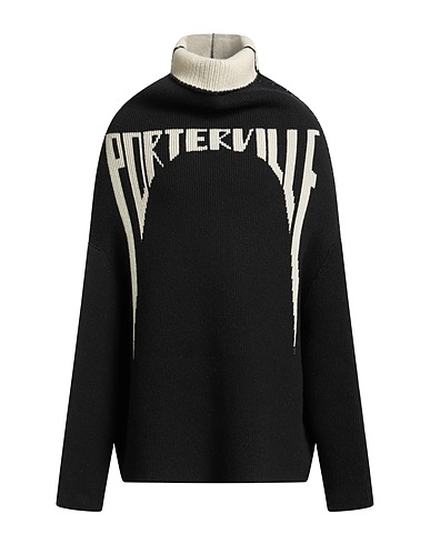 RICK OWENS Polo neck Black 100% Virgin Wool