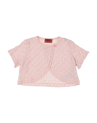 MISSONI KIDS Cardigan Light pink 60% Cotton, 36% Rayon, 4% Polyester, Wool