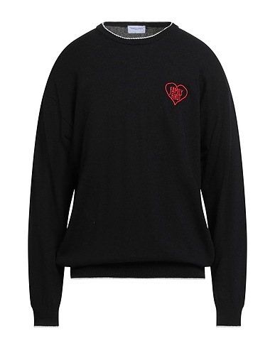 FAMILY FIRST  Milano Jumper Black 40% Merino Wool, 30% Cashmere, 20% Viscose, 10% Polyamide