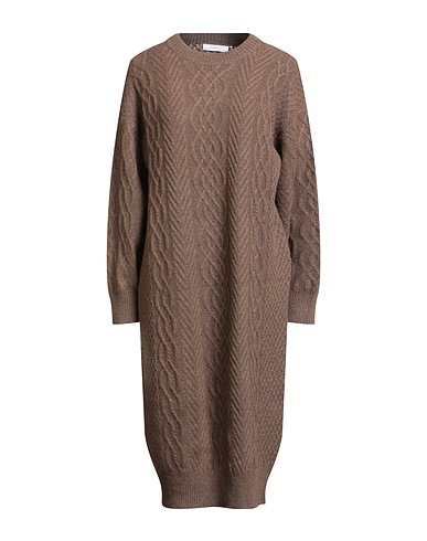 MAJESTIC FILATURES Vestito da ufficio Marrone 100% Lana di yak