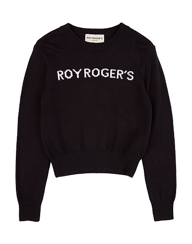 ROŸ ROGER'S Jumper Black 44% Polyamide, 29% Acrylic, 26% Cotton, 1% Elastane