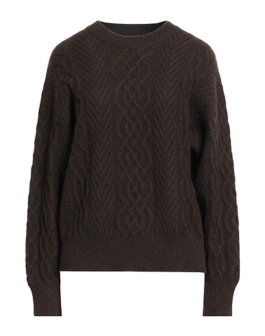 MAJESTIC FILATURES Pullover Schokobraun 100% Yakwolle
