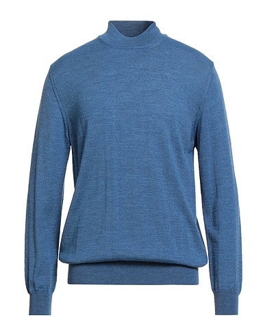 AVIGNON Polo neck Blue 50% Merino Wool, 50% Acrylic
