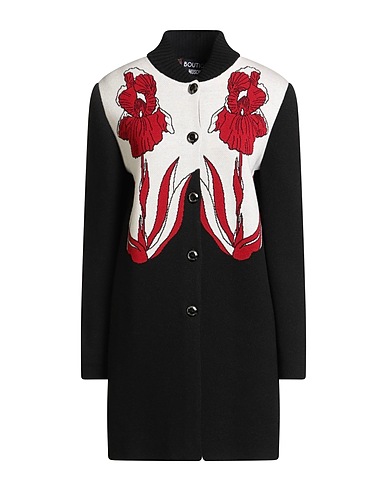 BOUTIQUE MOSCHINO Strickjacke Schwarz 100% Schurwolle