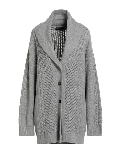FABIANA FILIPPI Strickjacke Grau 56% Schurwolle, 19% Viskose, 11% Seide, 8% Kaschmir, 6% Polyester