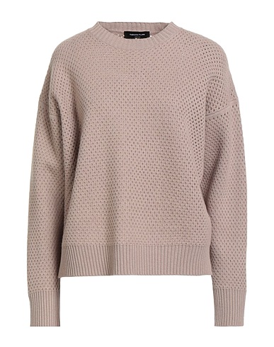 FABIANA FILIPPI Jumper Taupe 75% Merino Wool, 15% Silk, 10% Cashmere, Ecobrass