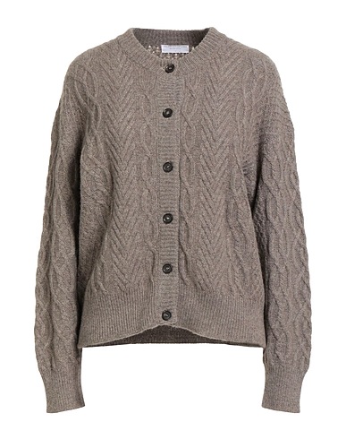 MAJESTIC FILATURES Strickjacke Grau 100% Yakwolle