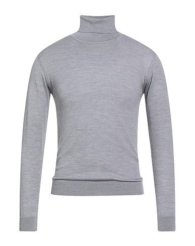WOOL & CO Turtleneck Grey 100% Merino Wool