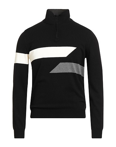 ANTONY MORATO Jumper with zip Black 80% Viscose, 18% Polyamide, 2% Elastane