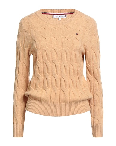 TOMMY HILFIGER Jumper Camel 100% Wool