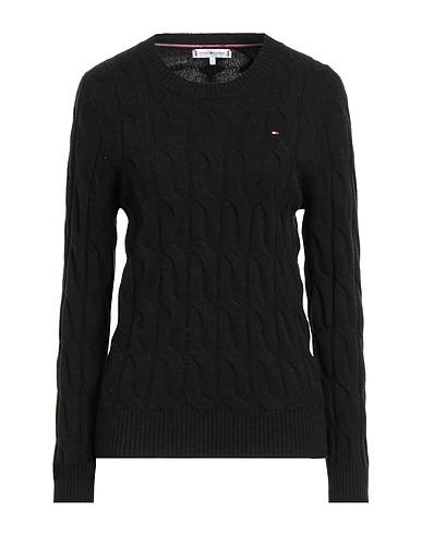 TOMMY HILFIGER Pullover Schwarz 100% Wolle