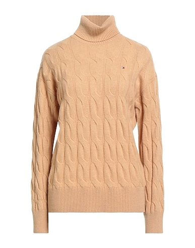 TOMMY HILFIGER Μπλούζα ζιβάγκο Καμηλό 100% Μαλλί