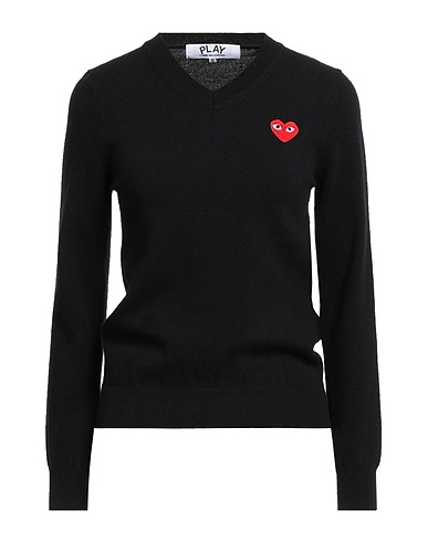 COMME des GARÇONS PLAY Sweater Black 100% Wool