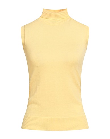 SPORTMAX Polo neck Yellow 100% Virgin Wool