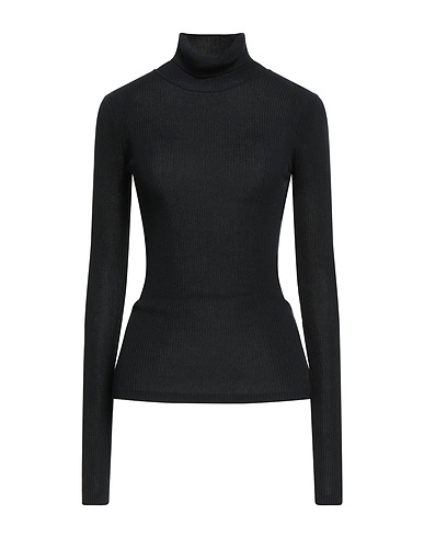 BY MALENE BIRGER Polo neck Black 100% Lyocell, Tencel™