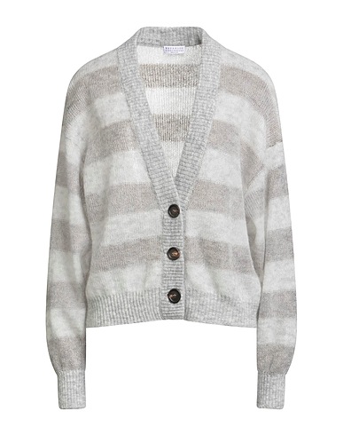 BRUNELLO CUCINELLI Cardigan Grey 50% Mohair wool, 36% Polyamide, 14% Wool