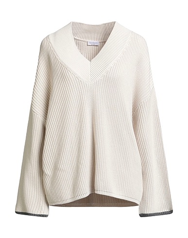 BRUNELLO CUCINELLI Jumper Beige 100% Cotton, Ecobrass