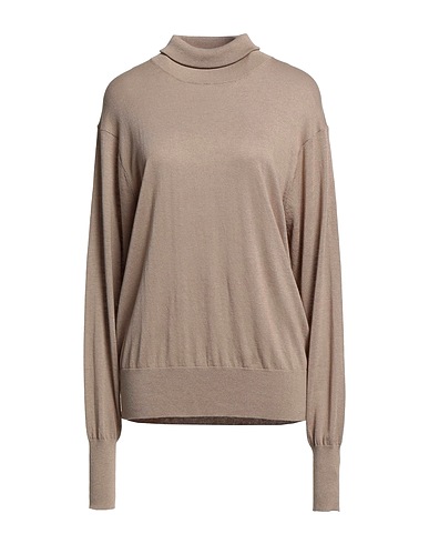 BY MALENE BIRGER Polo neck Beige 60% Tencel™ Lyocell, 32% Wool, 8% Silk