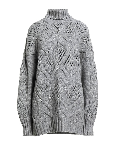 SPORTMAX Cuello alto Gris 70% Lana, 30% Poliamida