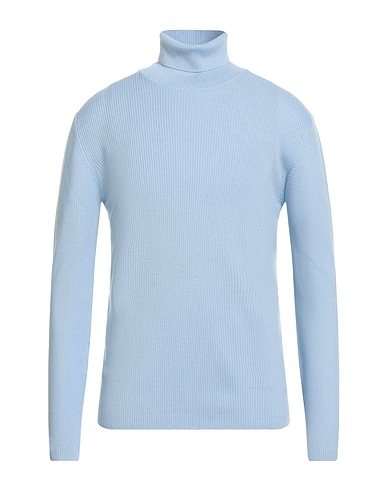 GRAN SASSO Turtleneck Sky blue 100% Virgin Wool