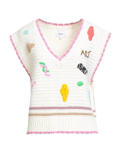 NÜMPH Jumper White 29% Cotton, 23% Acrylic, 22% Wool, 21% Polyamide, 5% Metallic fiber