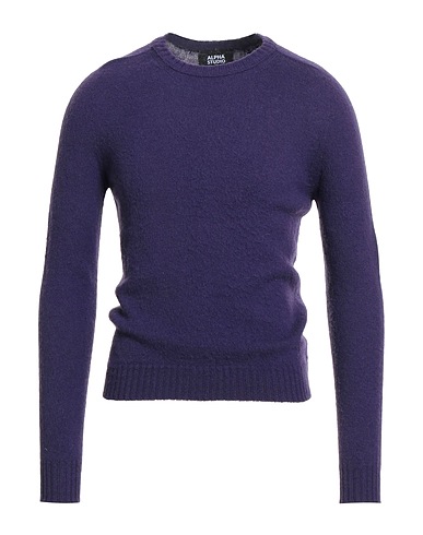 ALPHA STUDIO Sweater Dark purple 100% Geelong Wool