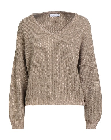 CAFèNOIR Jumper Khaki 45% Viscose, 37% Acrylic, 10% Polyester, 5% Wool, 3% Alpaca wool