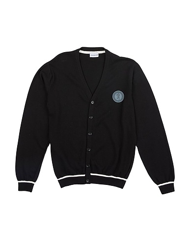 BIKKEMBERGS Strickjacke Schwarz 100% Baumwolle