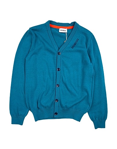 BIKKEMBERGS Cardigan Verde petrolio 100% Cotone