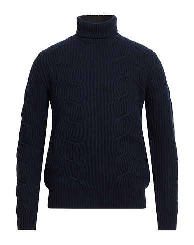 BOGLIOLI Turtleneck Midnight blue 100% Virgin Wool
