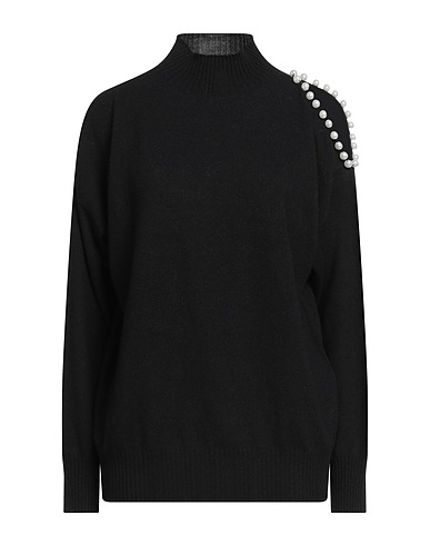 KONTATTO Polo neck Black 35% Polyamide, 30% Wool, 30% Viscose, 5% Cashmere
