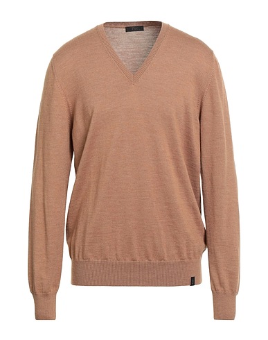 FAY Jumper Camel 100% Virgin Wool