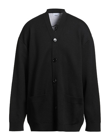 BURBERRY Cardigan Black 50% Wool, 41% Cotton, 8% Polyamide, 1% Elastane