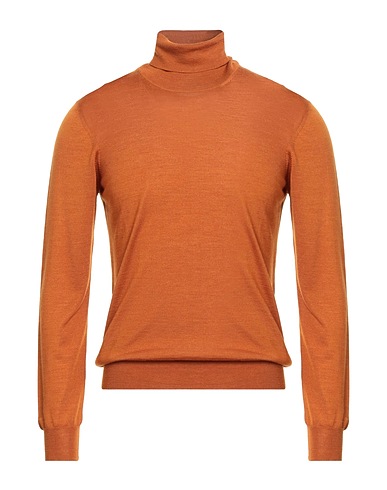 TAGLIATORE Polo neck Brown 70% Virgin Wool, 30% Silk
