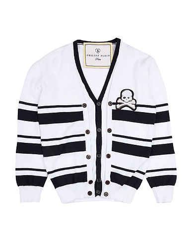 PHILIPP PLEIN Cardigan White 100% Cotton