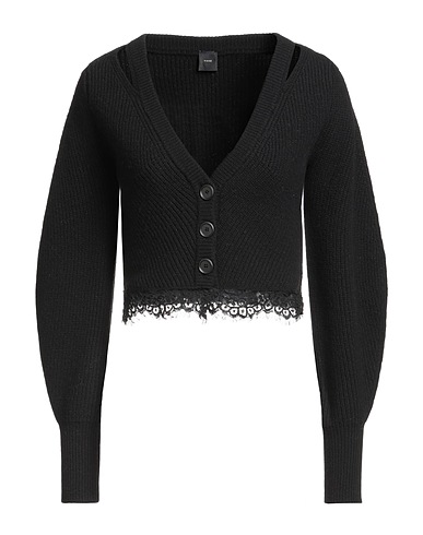 PINKO Cardigan Black 74% Wool, 25% Nylon, 1% Elastane