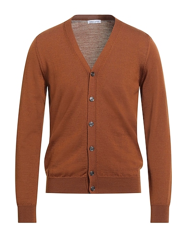 THELAND Cardigan Marrone 100% Lana Merino
