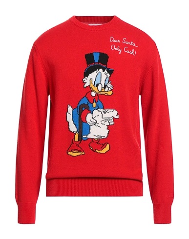 MC2 SAINT BARTH Pullover X DISNEY Rosso 35% Lana, 30% Viscosa, 20% Cachemire, 15% Poliammide