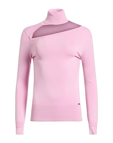 GAUDÌ Polo neck JEANS Light pink 70% Viscose, 28% Polyamide, 2% Polyester
