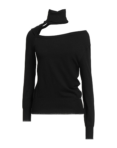 GAUDÌ Polo neck JEANS Black 70% Viscose, 28% Polyamide, 2% Polyester