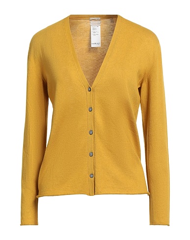 MASSIMO ALBA Cardigan Giallo ocra 85% Cotone, 15% Cachemire