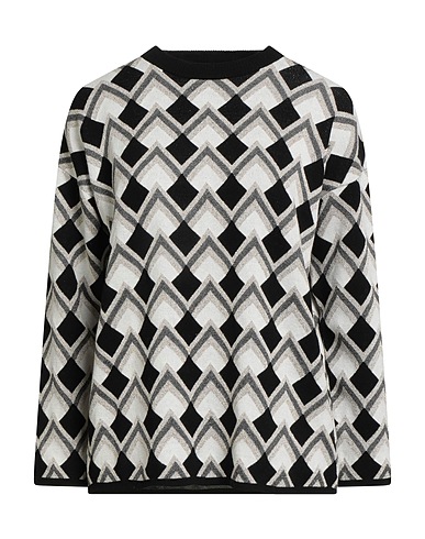 MATEHA Pullover Schwarz 70% Viskose, 25% Polyester, 3% Metallisiertes Polyester, 2% Polyamid