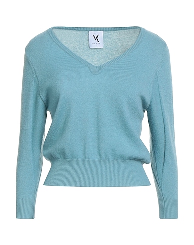 VAN KUKIL Cashmere jumper Slate blue 100% Cashmere