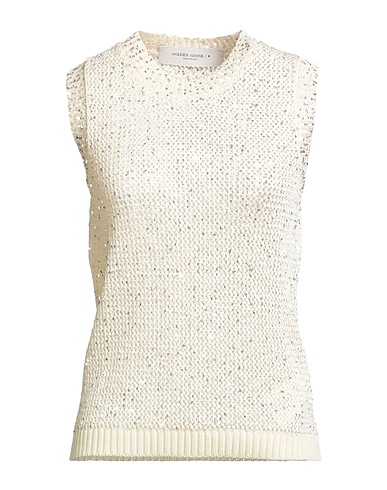 GOLDEN GOOSE Sleeveless sweater Cream 75% Polyamide, 24% Cotton, 1% Elastane