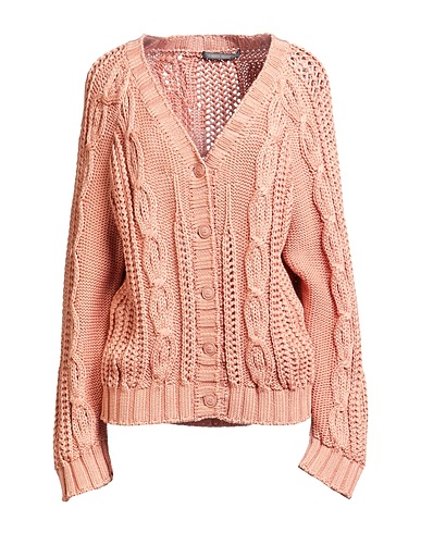 ALBERTA FERRETTI Cardigan Salmon pink 100% Cotton
