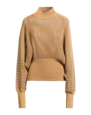 ALAÏA Turtleneck Platinum 70% Viscose, 30% Metallic Polyester, Polyamide, Elastane