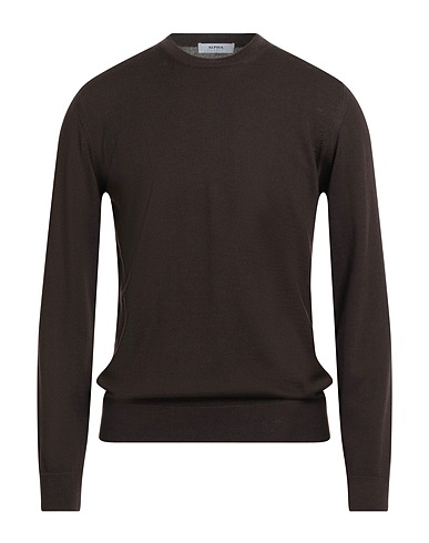 ALPHA STUDIO Pullover Dunkelbraun 100% Merinowolle