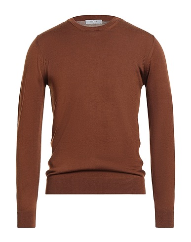 ALPHA STUDIO Pullover Braun 100% Merinowolle