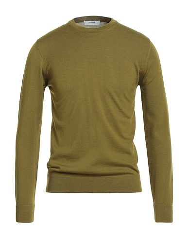 ALPHA STUDIO Jumper Military green 100% Merino Wool