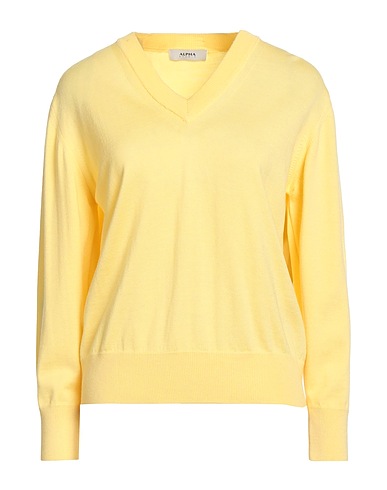 ALPHA STUDIO Jumper Pastel yellow 100% Merino Wool
